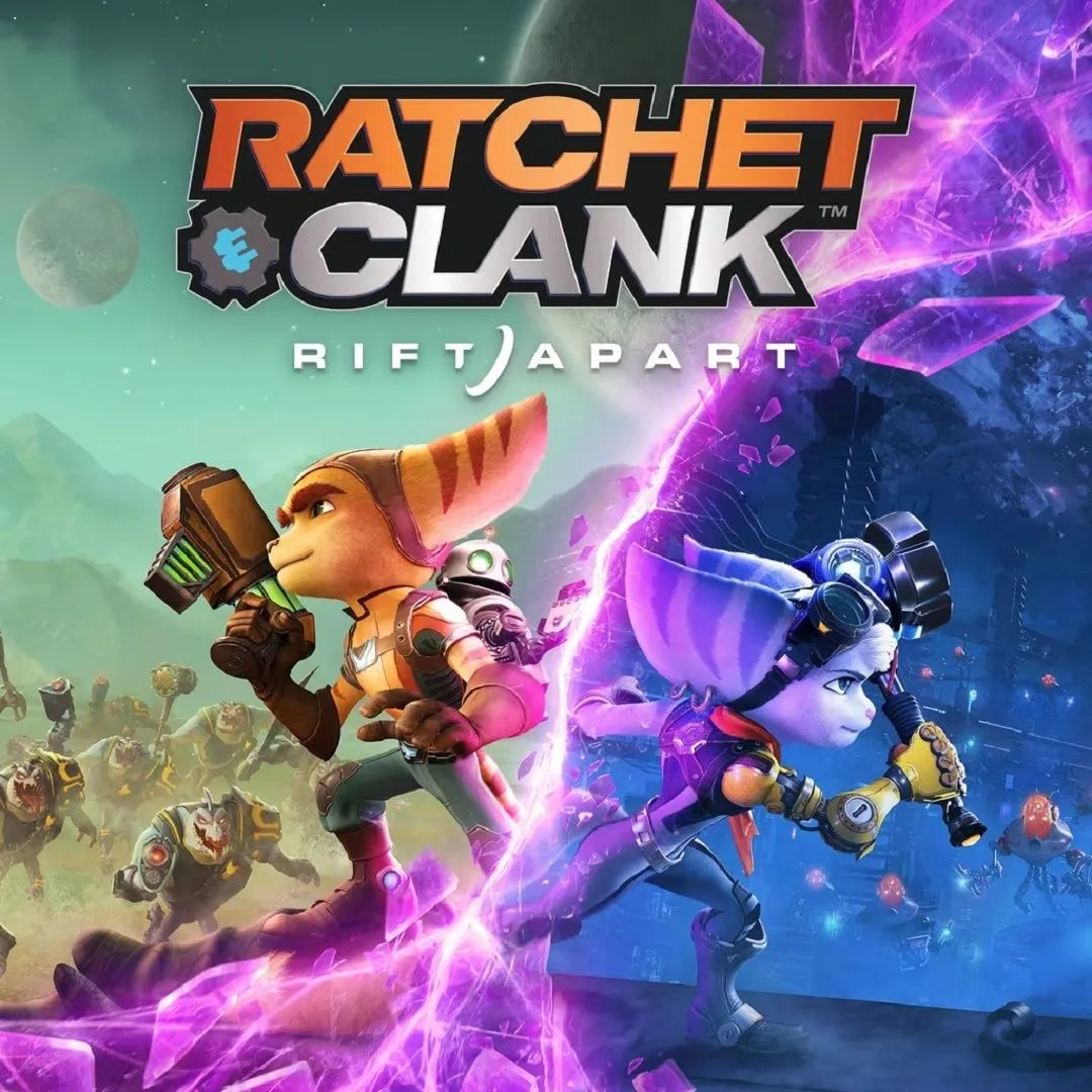 Ảnh bìa game Ratchet &amp; Clank: Rift Apart, tựa game platformer 3D nổi bật trên PS5