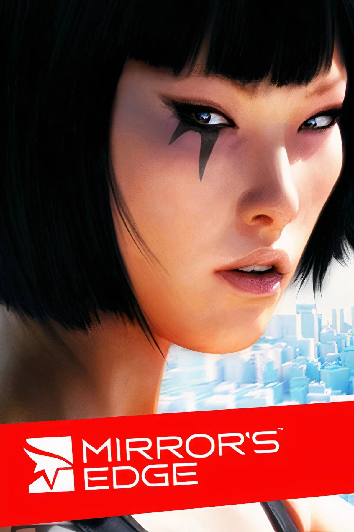 Collage các cảnh game Mirror's Edge, thể hiện lối chơi parkour góc nhìn thứ nhất độc đáo và đồ họa tối giản