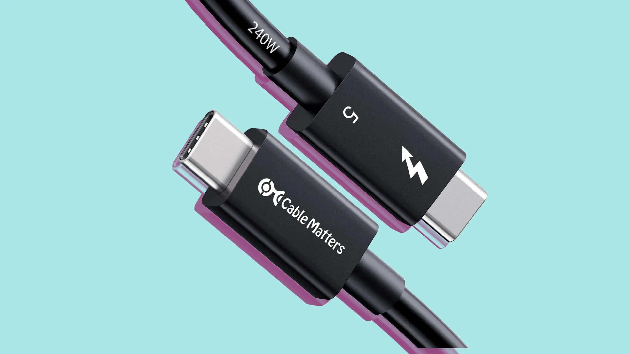 Dây cáp Thunderbolt 5 tốc độ cao, tương thích với chuẩn USB 4 2.0