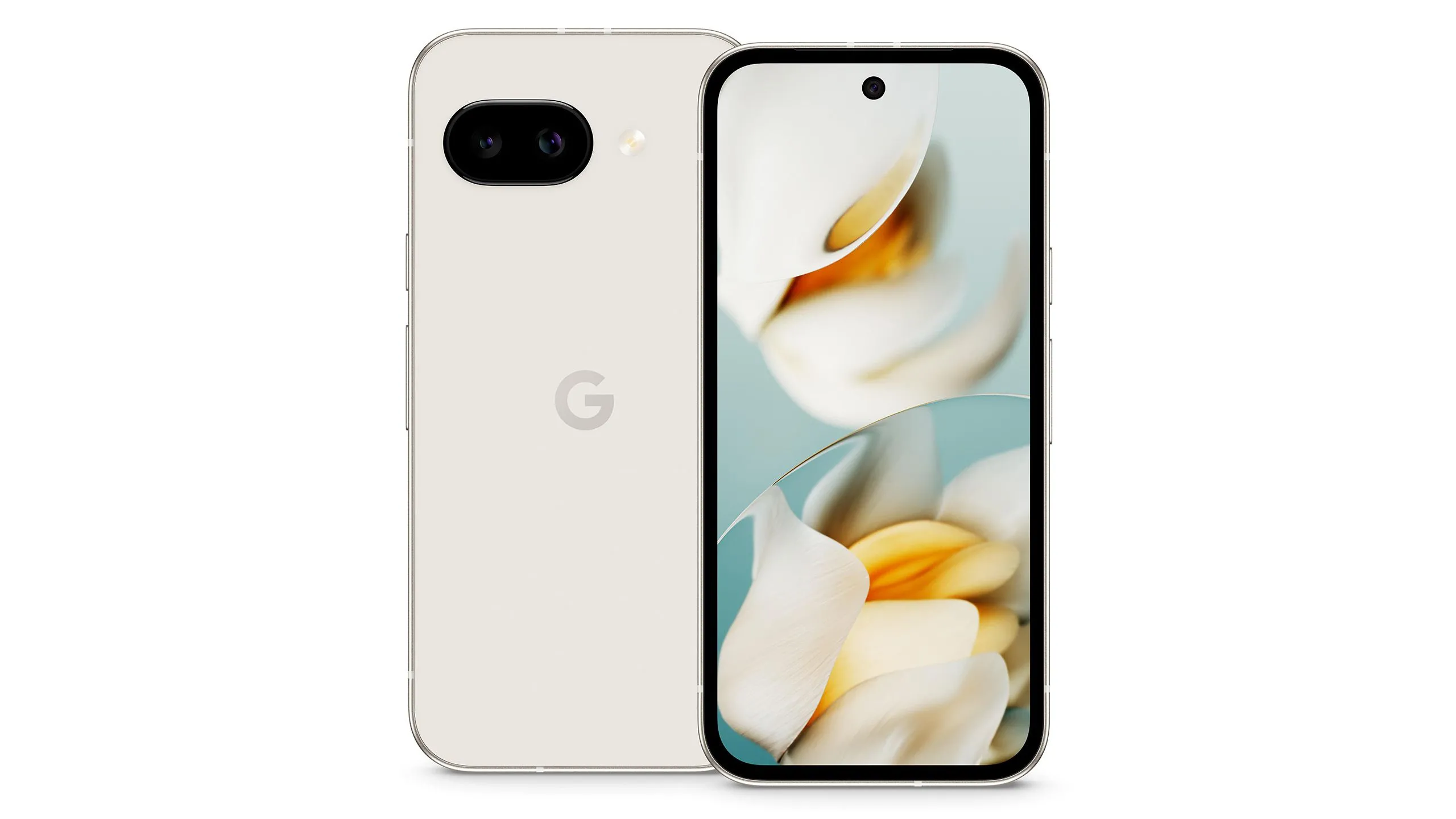Điện thoại Google Pixel 9a màu iris hiển thị màn hình chính
