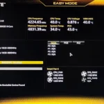 Giao diện BIOS của bo mạch chủ Gigabyte, minh họa cài đặt bộ nhớ AM5