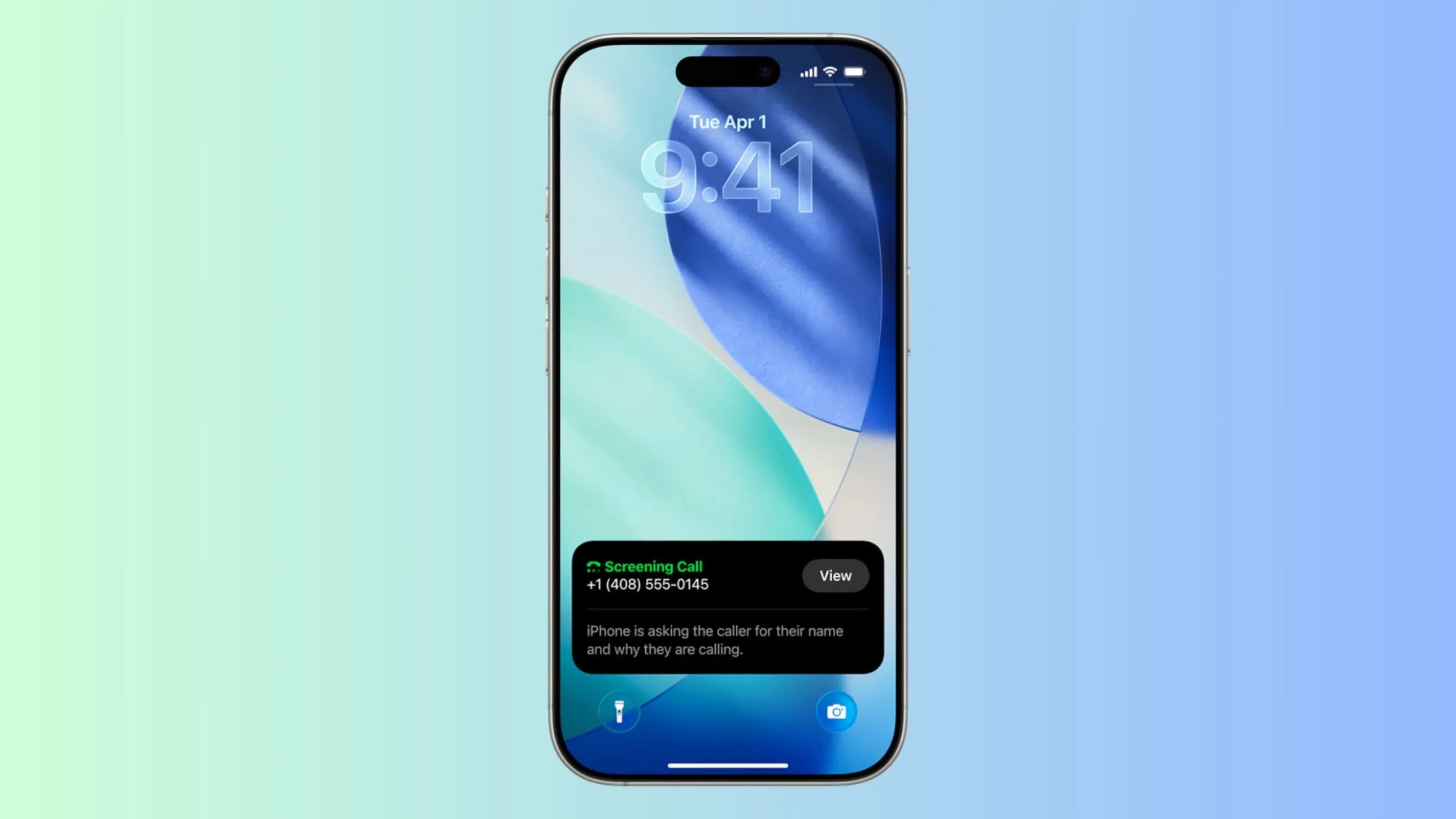 Giao diện tính năng Call Screening (Lọc cuộc gọi) trên iPhone chạy iOS 26.