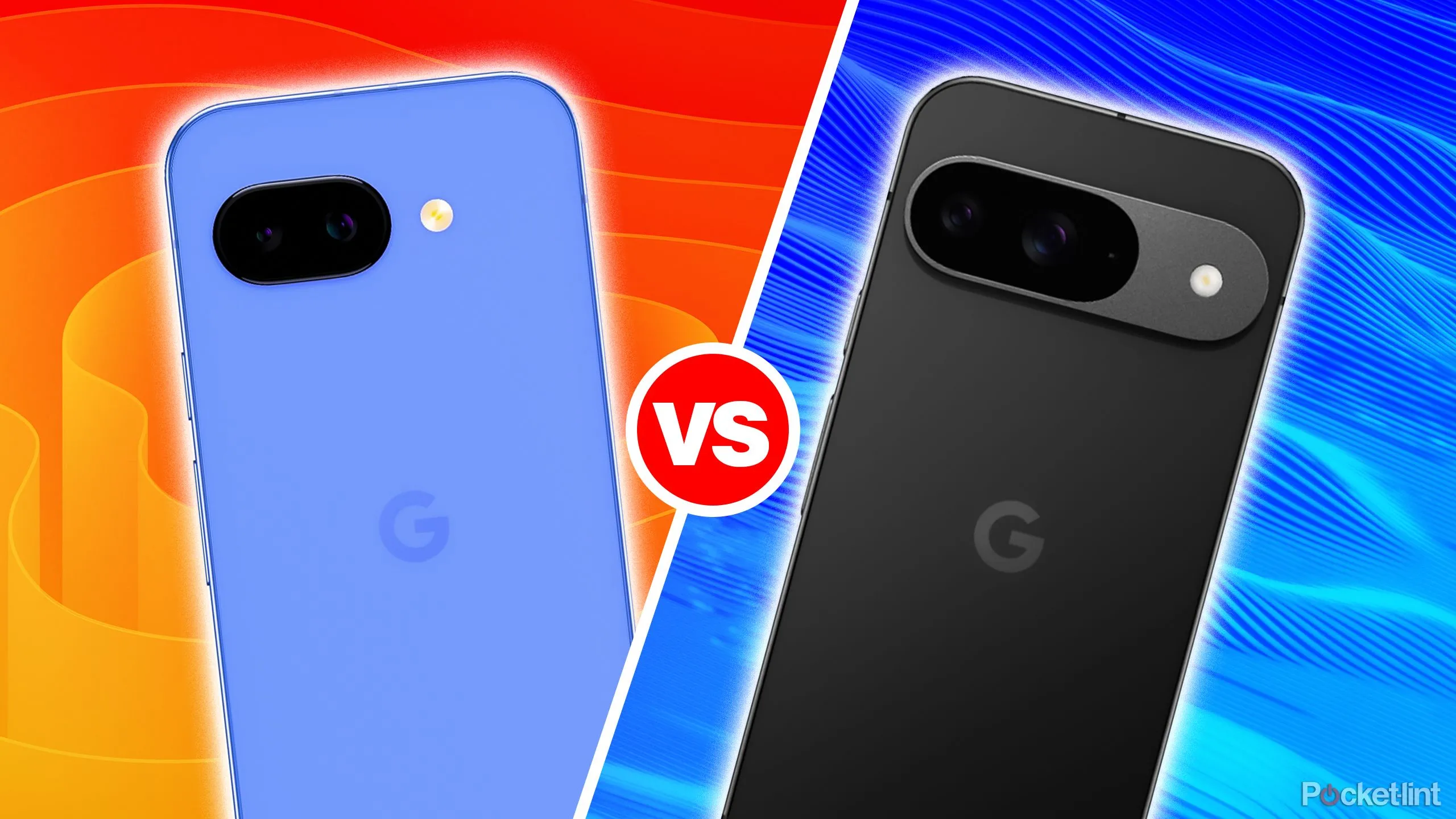 Hình ảnh so sánh thiết kế giữa Google Pixel 9a và Pixel 9