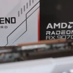 Hộp sản phẩm card đồ họa ASRock Radeon RX 9070 XT Steel Legend