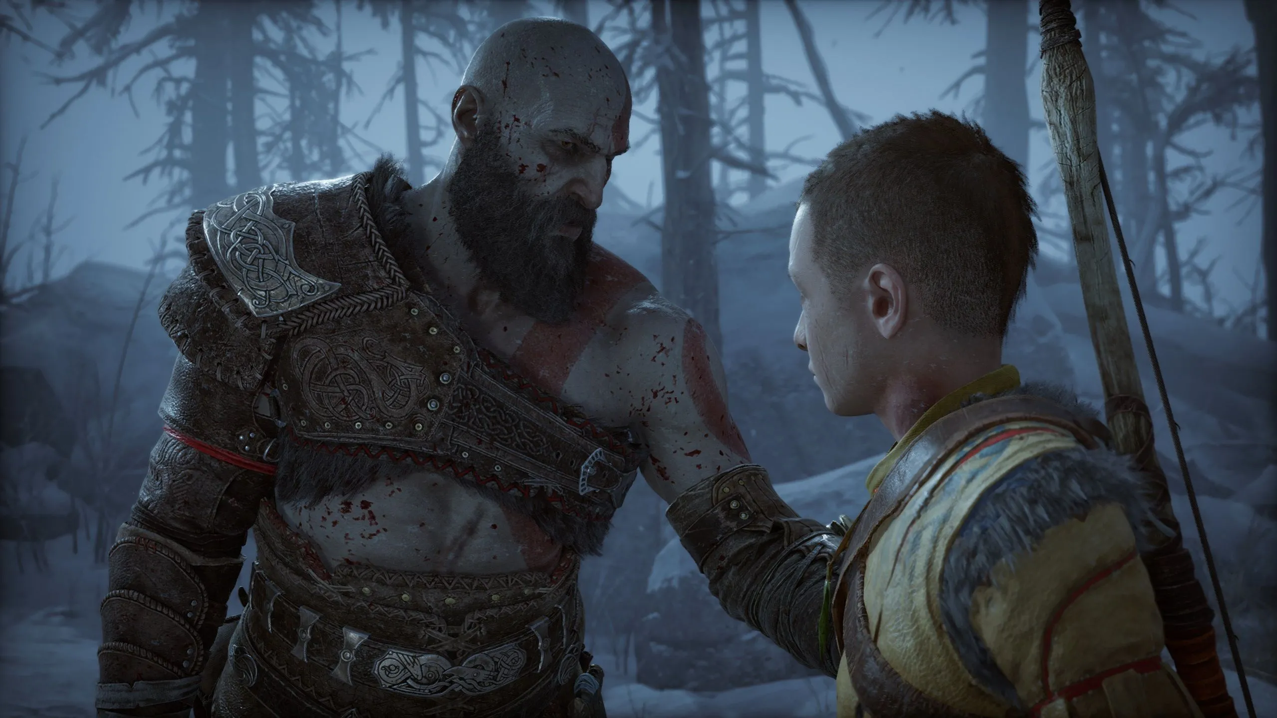 Kratos và Atreus trong game God of War Ragnarök, tựa game đỉnh cao trên PS Plus Deluxe