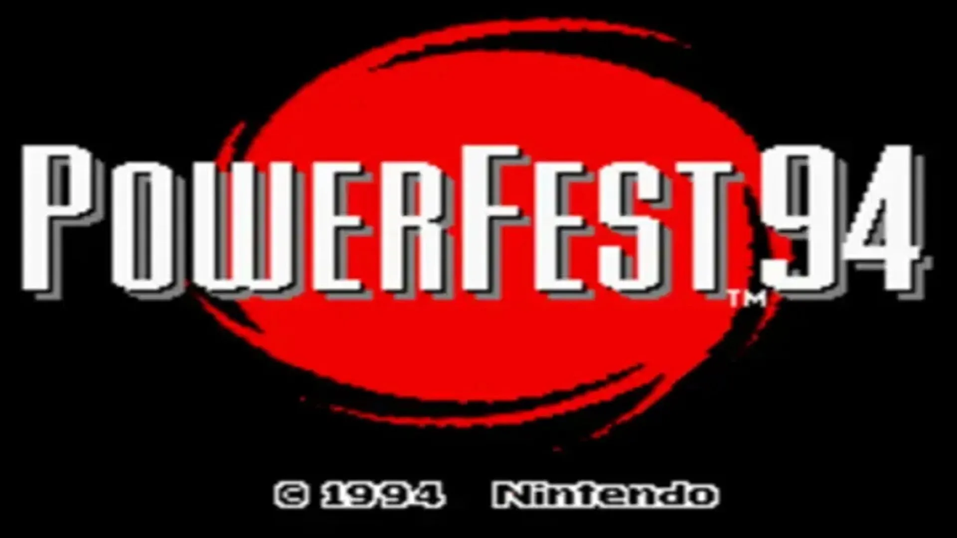 Màn hình tiêu đề game sự kiện Nintendo Powerfest 1994
