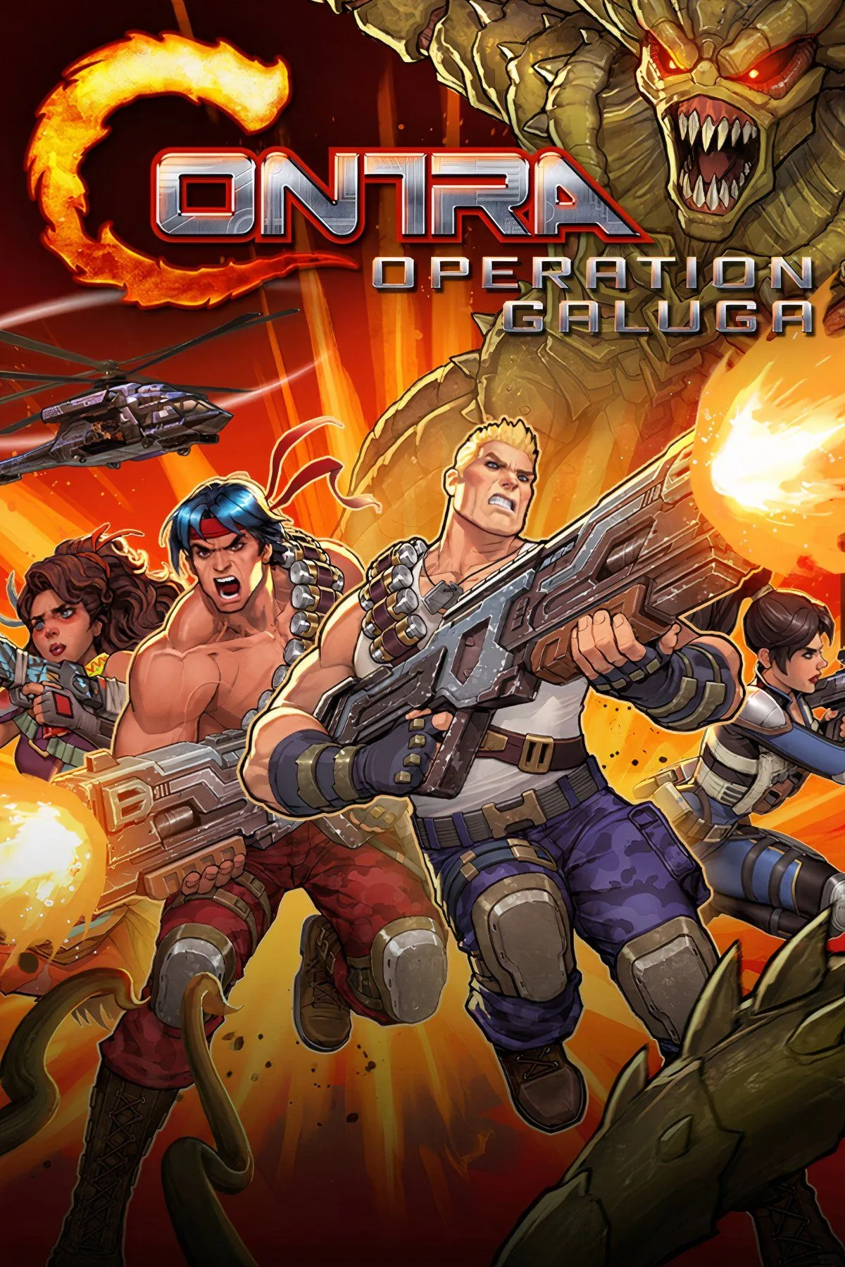 Tổng hợp hình ảnh các tựa game Contra, bao gồm cả Contra 3 trên SNES và Contra: Operation Galuga
