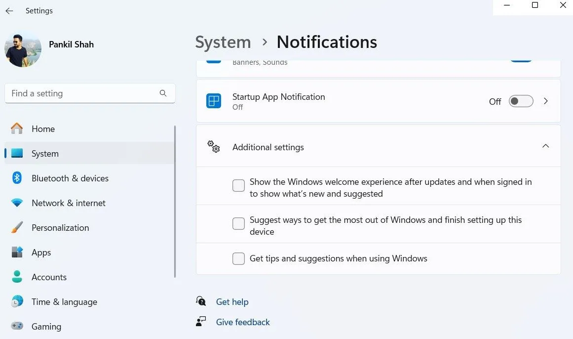 Cài đặt tắt các mẹo và gợi ý phiền toái trên Windows 11