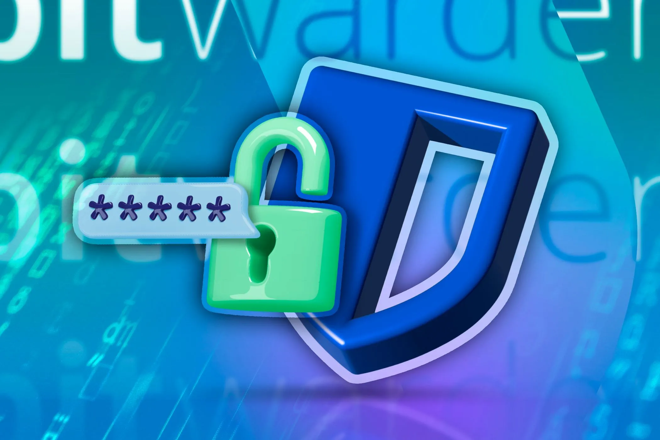 Logo Bitwarden với biểu tượng ổ khóa an toàn, thể hiện tính năng bảo mật mật khẩu vượt trội