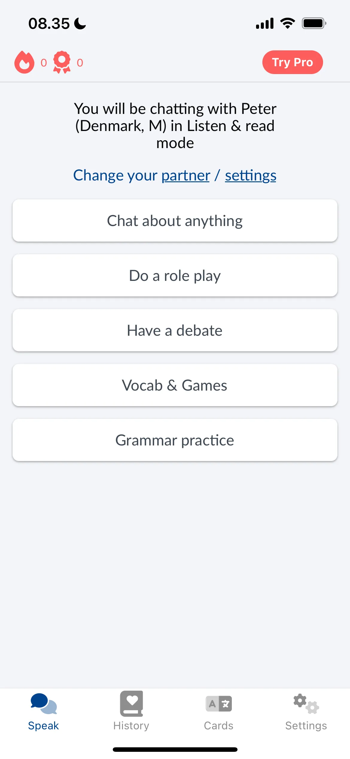 Ứng dụng LanguaTalk trên iOS để học ngôn ngữ AI