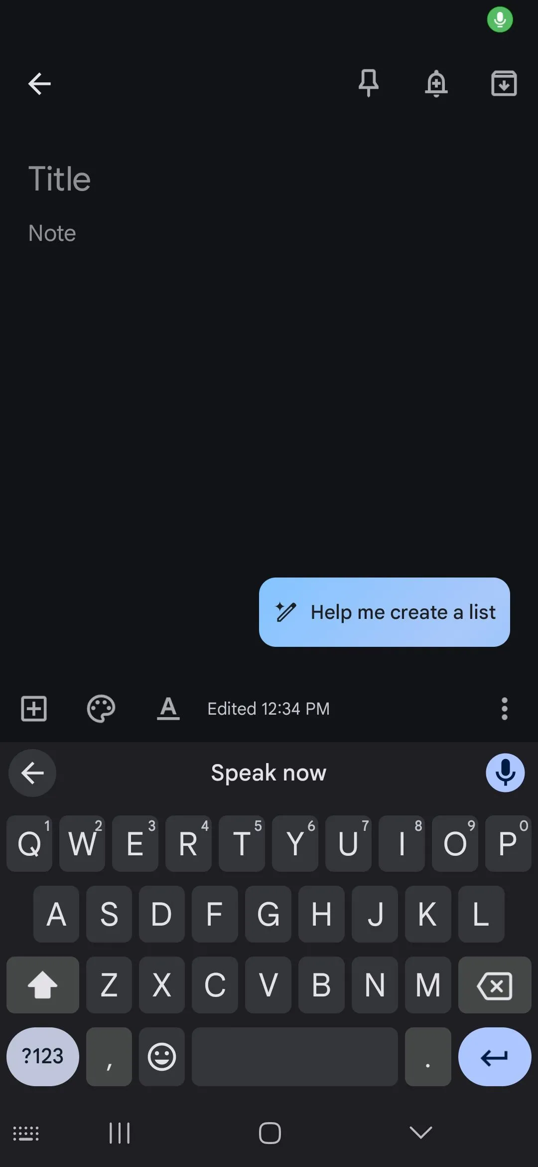 Bắt đầu nói khi bạn thấy &quot;Speak now&quot; để sử dụng tính năng gõ bằng giọng nói trên Android