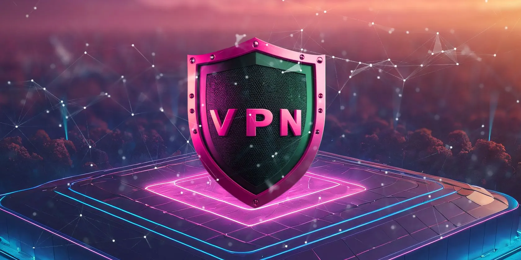 Biểu tượng lá chắn bảo vệ an toàn trên mạng, đại diện cho khái niệm VPN và sự khác biệt giữa VPN với Proxy trong việc mã hóa và bảo mật dữ liệu trực tuyến.