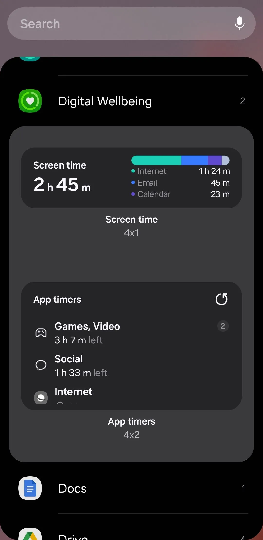 Các tùy chọn widget Digital Wellbeing trên Android