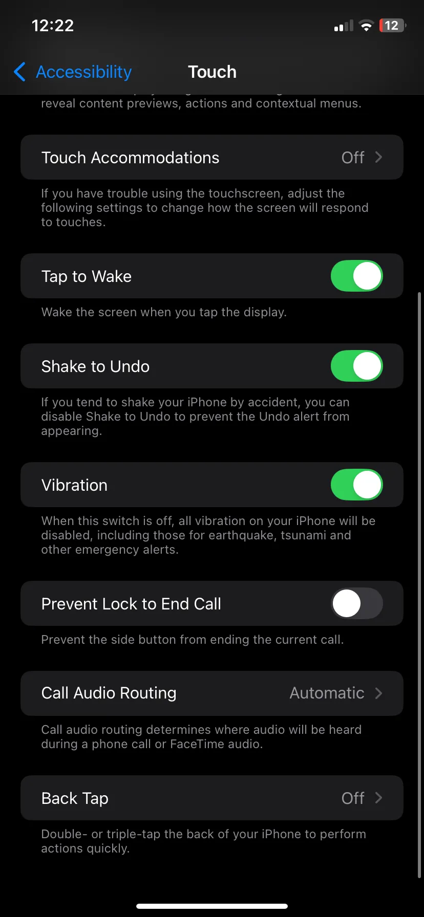 Cài đặt Chạm vào mặt lưng (Back Tap) trong Trợ năng của iPhone