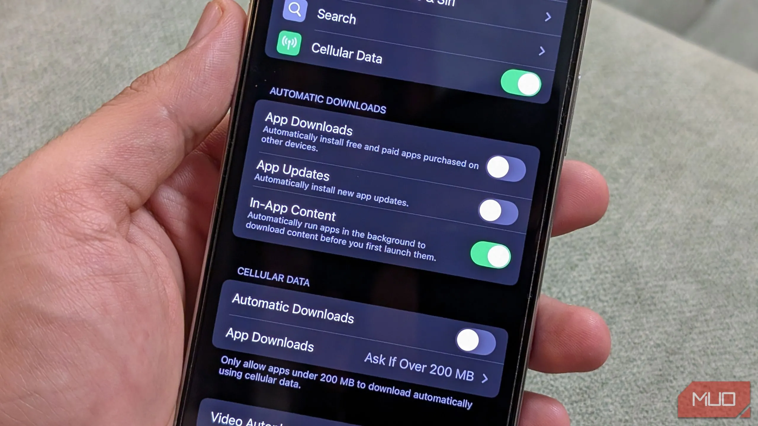 Cài đặt di động trong App Store trên iPhone