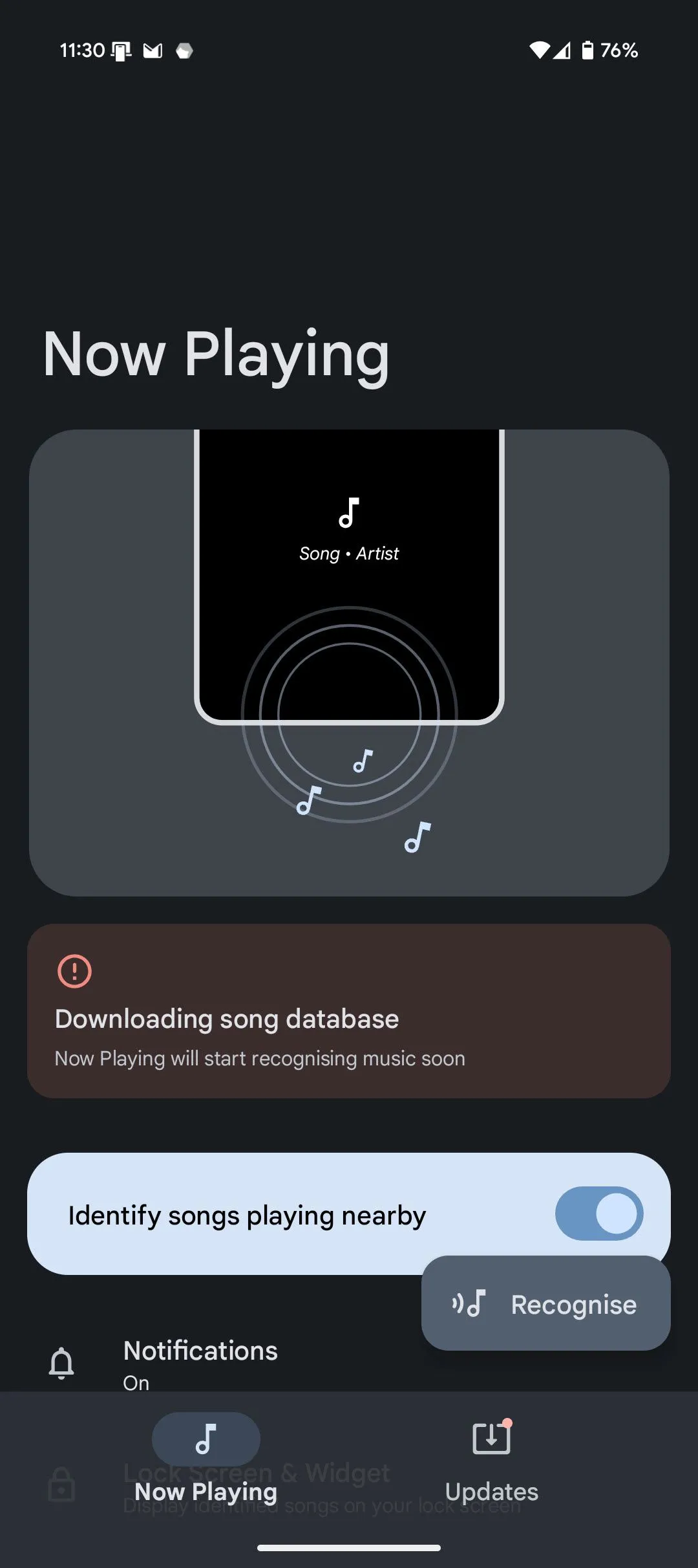 Cài đặt nâng cao của Ambient Music Mod, bao gồm tùy chọn Sử dụng mã hóa thay thế