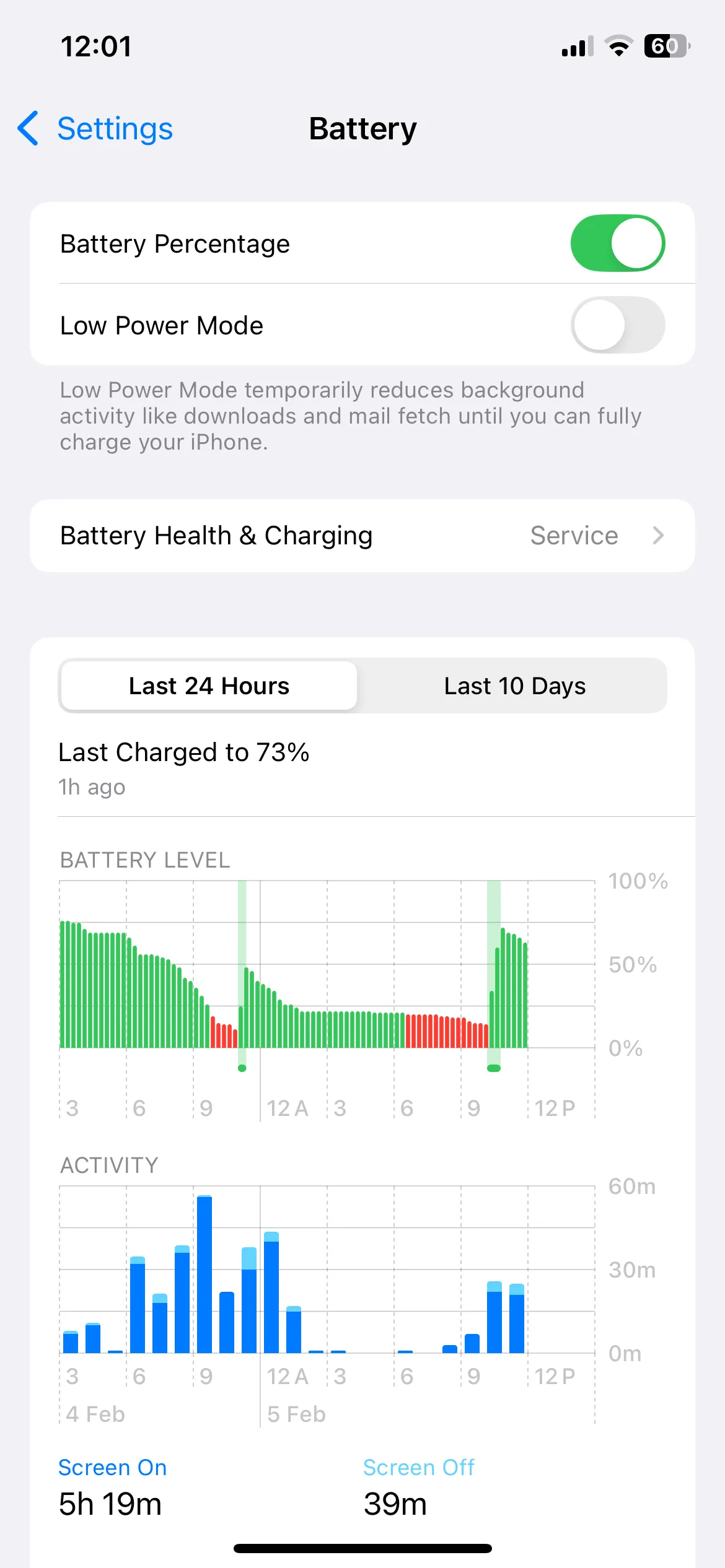 Cài đặt pin iPhone với tùy chọn bật/tắt Chế độ Nguồn điện thấp