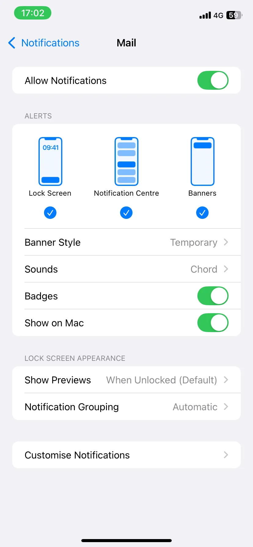 Cài đặt thông báo cho ứng dụng Mail trên iPhone để tùy chỉnh cảnh báo
