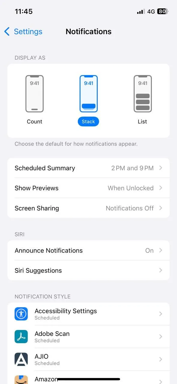 Cài đặt thông báo trên iPhone