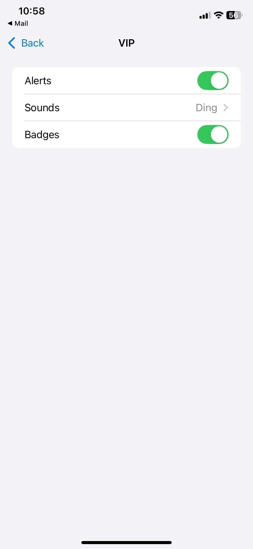 Cài đặt thông báo tùy chỉnh cho email VIP trên Apple Mail iOS