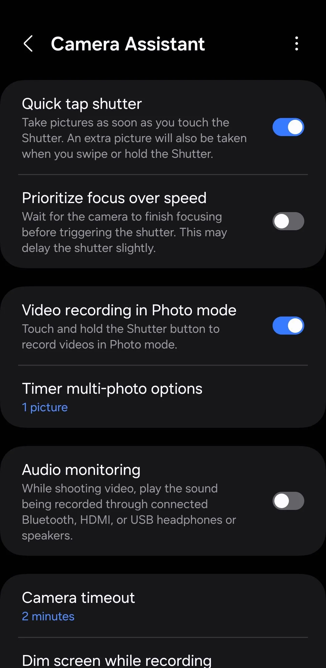 Cài đặt Trợ lý camera trên điện thoại Samsung