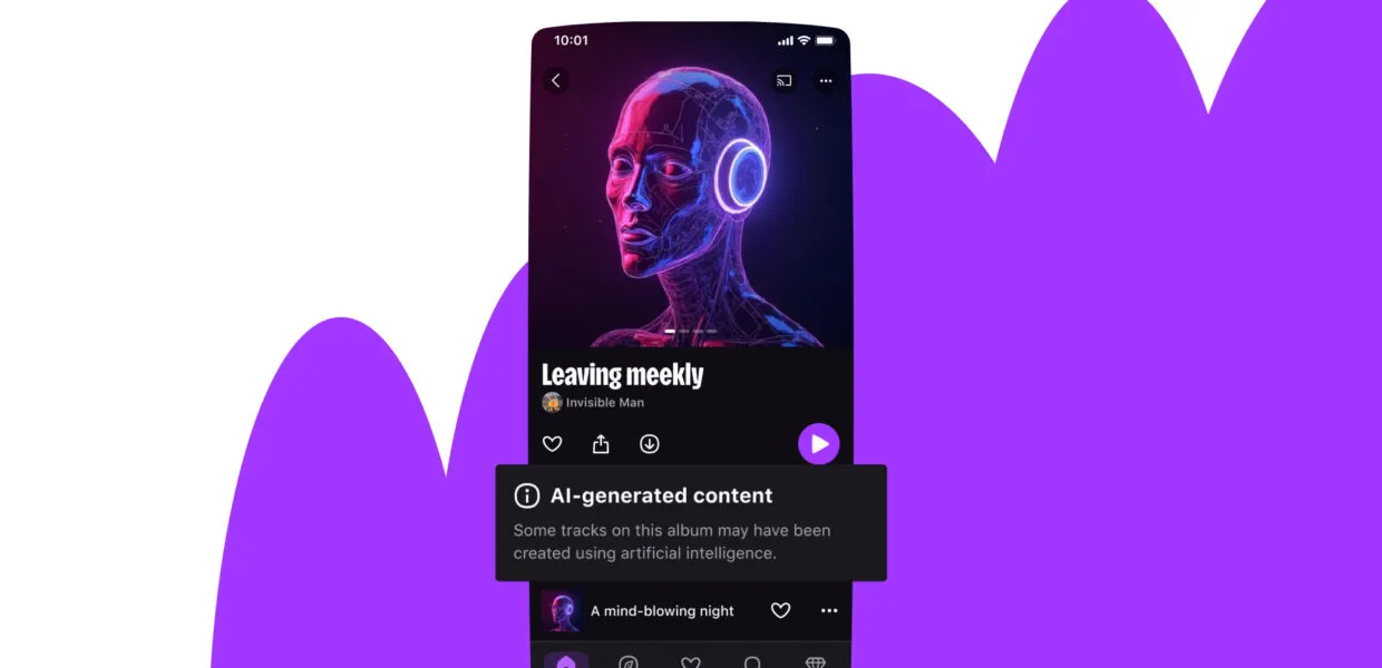 Cảnh báo nhạc được tạo bởi AI trên nền tảng Deezer, cho thấy Deezer đã tiên phong trong việc dán nhãn nhạc AI, điều Spotify cần học hỏi.