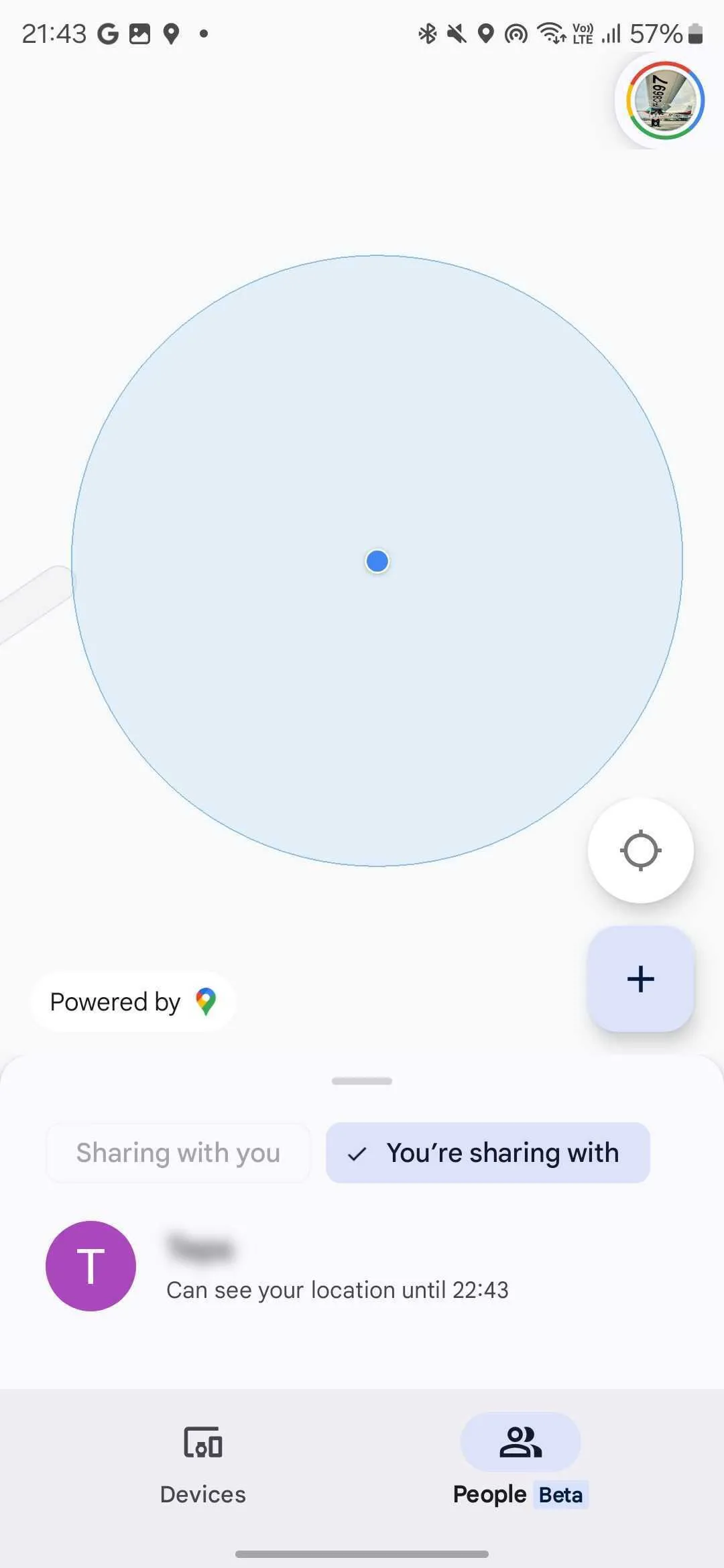 Chia sẻ vị trí với danh bạ trong ứng dụng Google Find My Device
