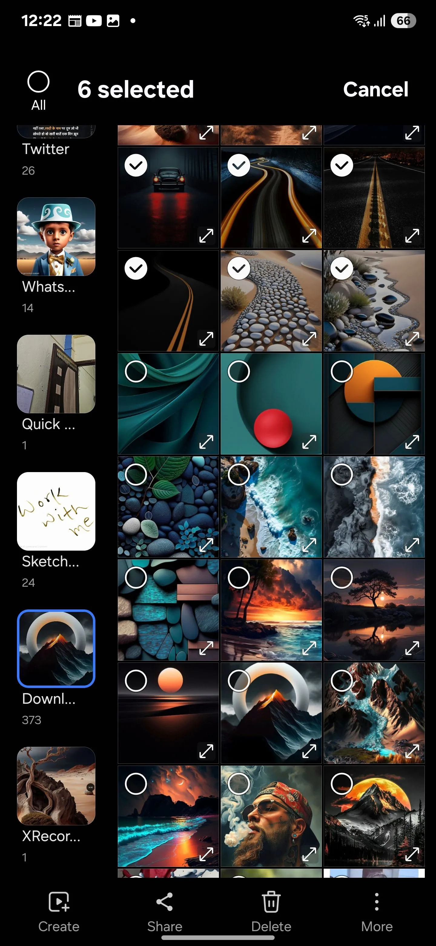 Chọn nhiều hình ảnh trong Samsung Gallery để tạo PDF