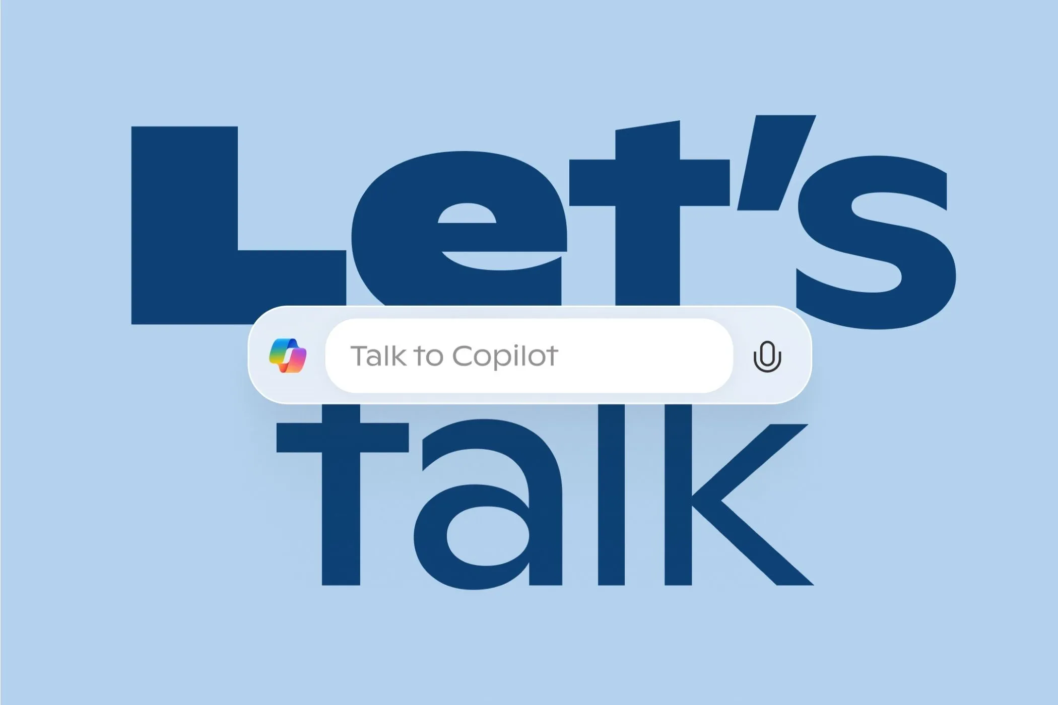 Copilot Voice text box over text saying let