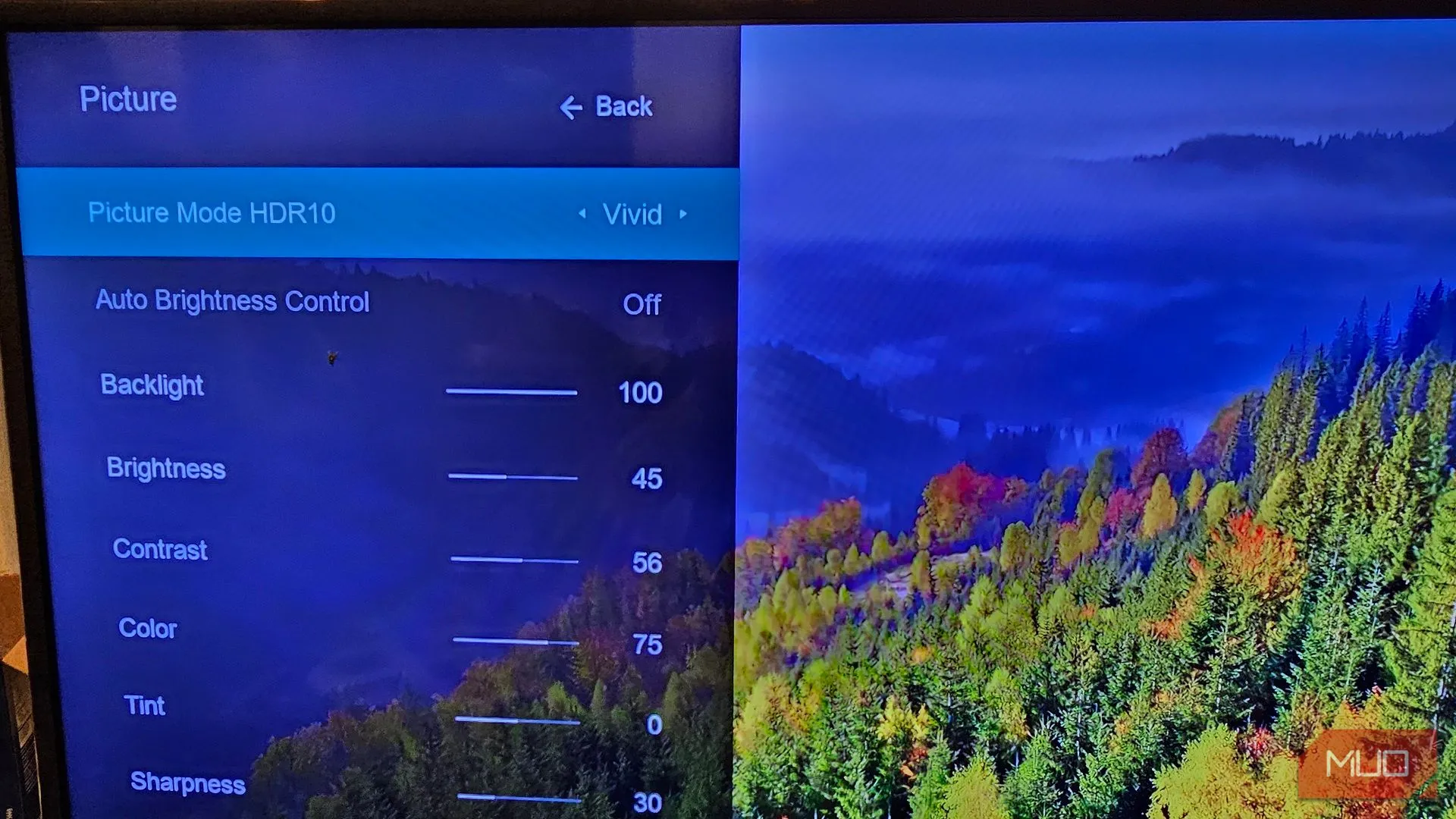 Điều chỉnh Chế độ hình ảnh HDR10 sang Vivid trong cài đặt hình ảnh của Smart TV Vizio để cải thiện chất lượng HDR