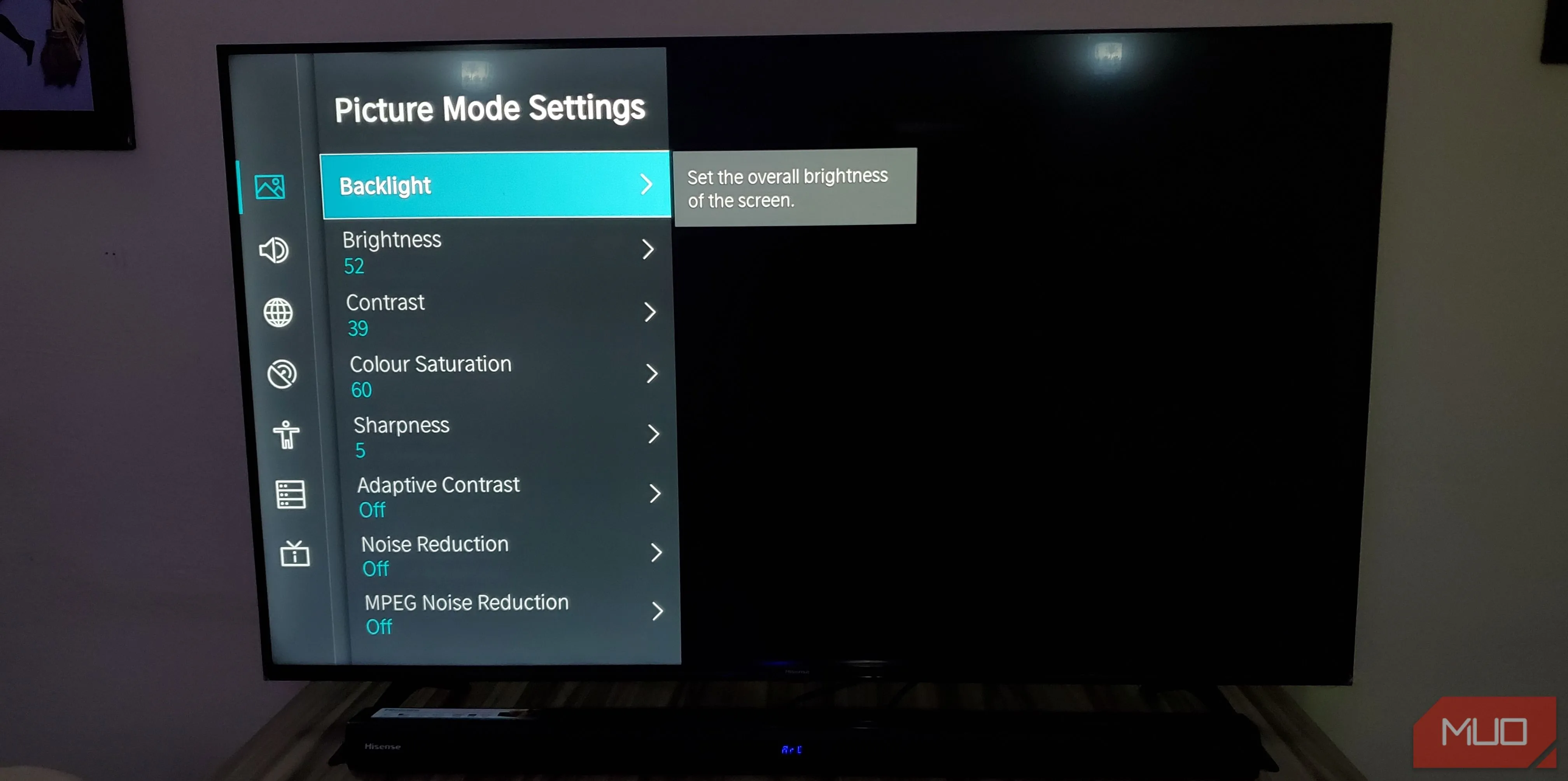 Điều chỉnh chế độ hình ảnh trên Smart TV Hisense, giúp tối ưu chất lượng hiển thị.