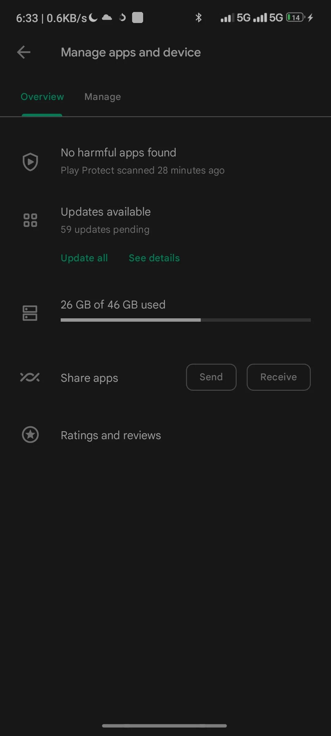 Giao diện cập nhật ứng dụng trên Google Play Store Android