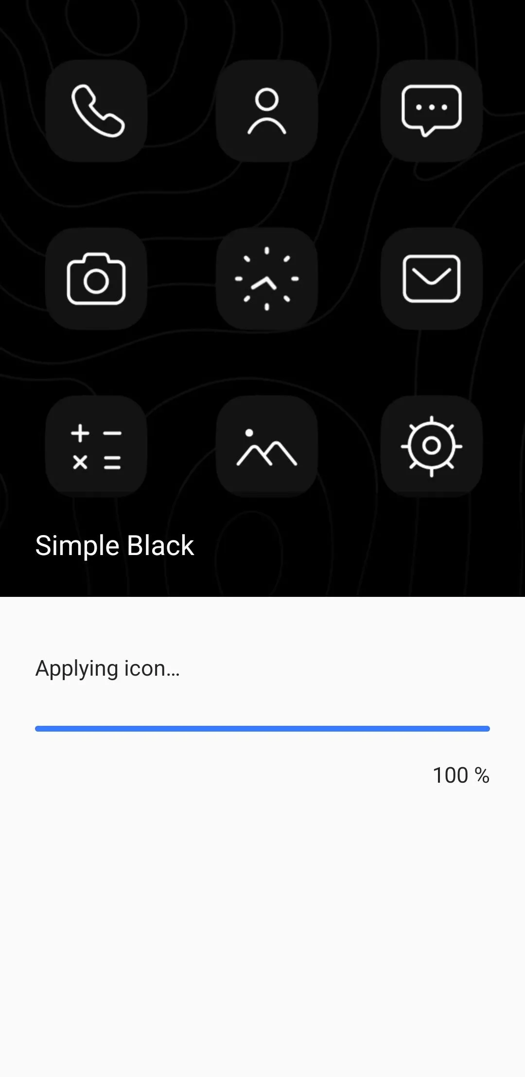 Giao diện đang áp dụng gói biểu tượng mới trên điện thoại Samsung Galaxy.
