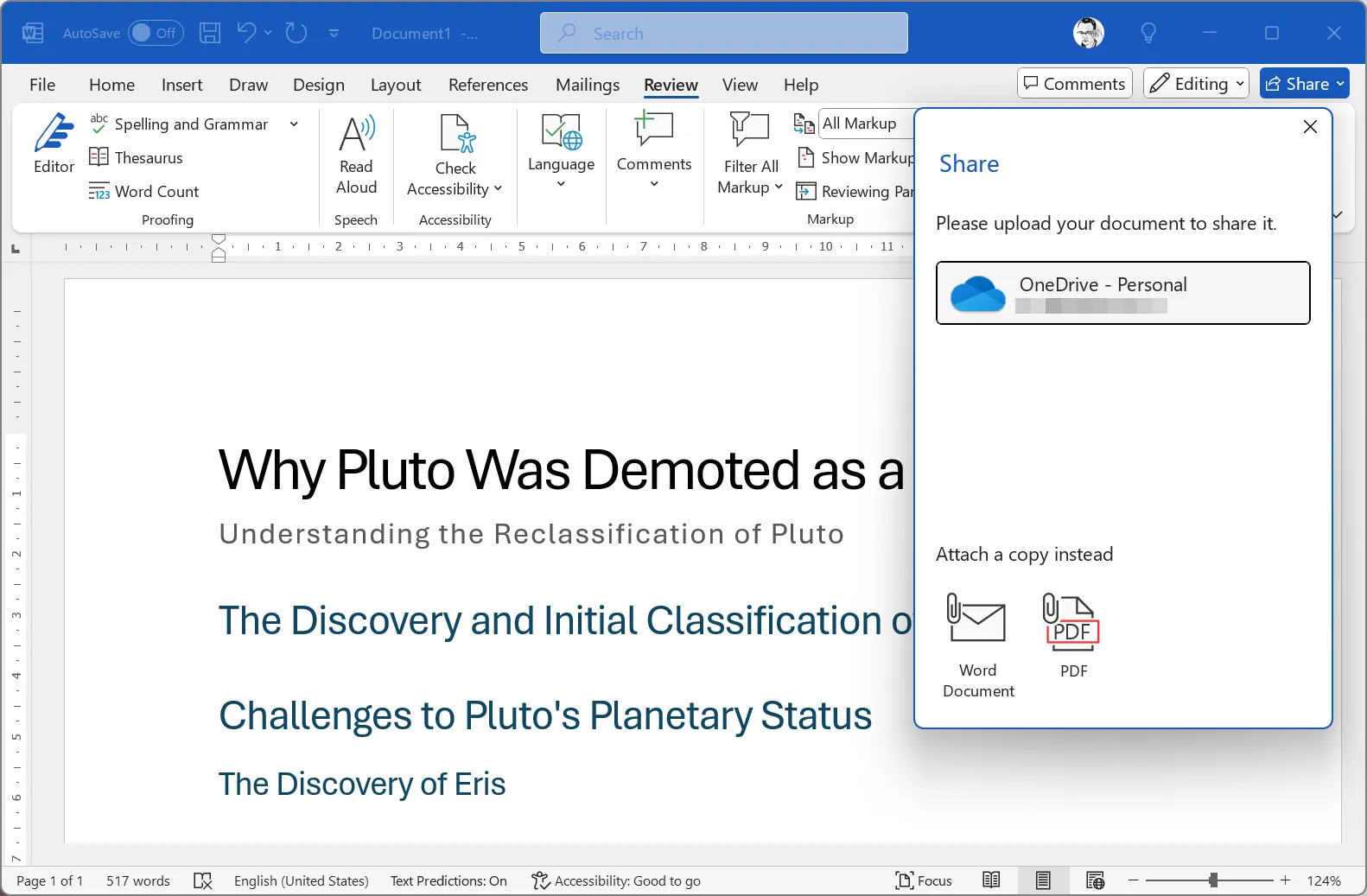 Giao diện tính năng Chia sẻ và cộng tác trong Microsoft Word, cho phép làm việc nhóm theo thời gian thực.