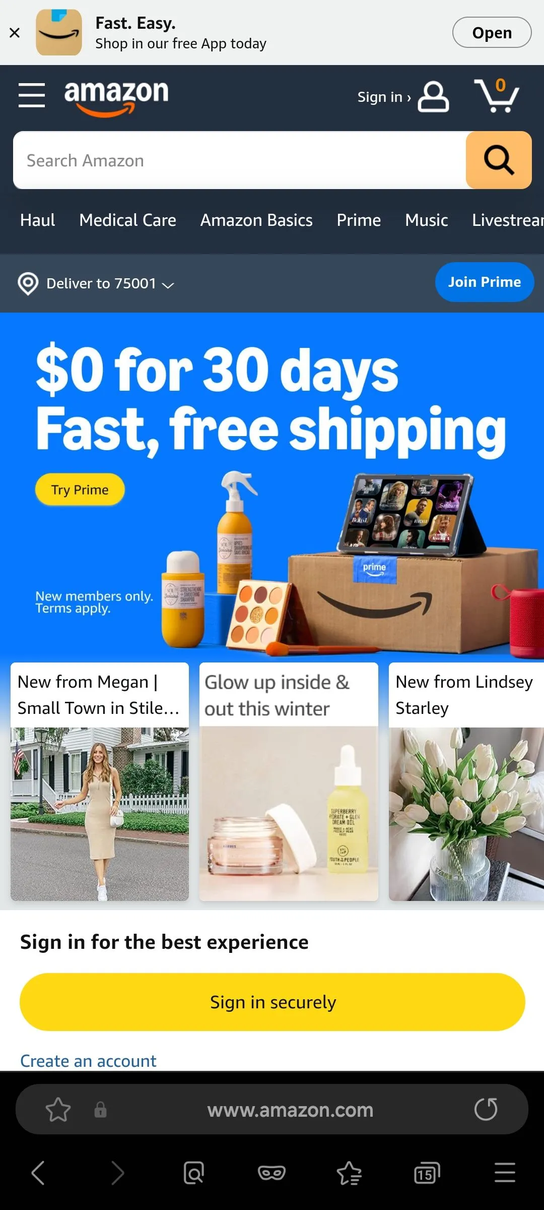 Giao diện trang web trên Samsung Internet trước khi áp dụng chế độ tối, thể hiện sự khác biệt rõ rệt khi bật tính năng này