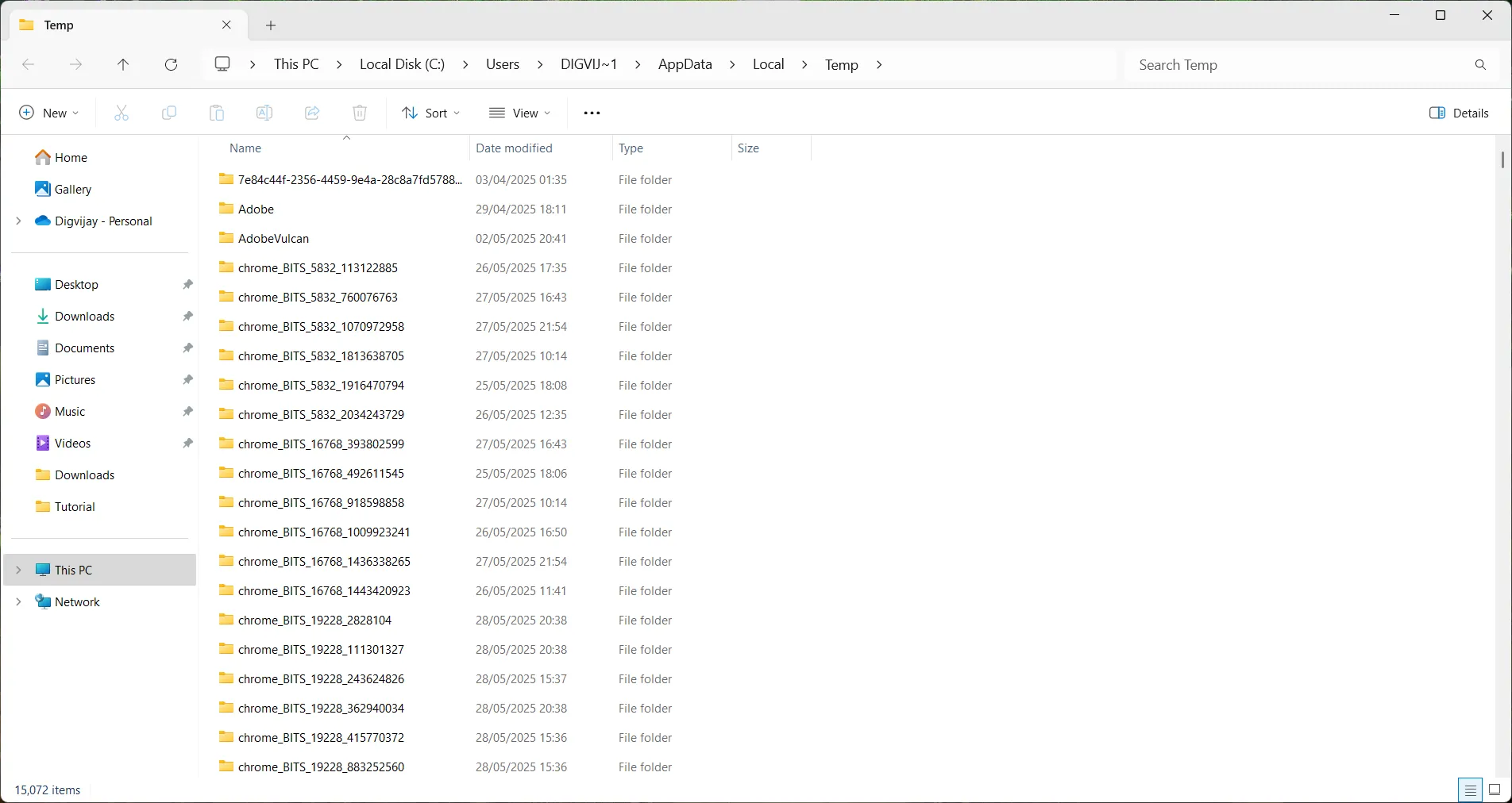 Hiển thị thư mục Temp hệ thống trong File Explorer