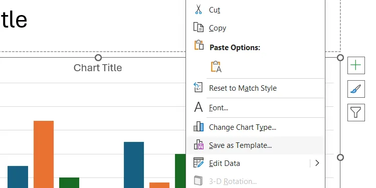 Hộp thoại Lưu Biểu đồ dưới dạng Mẫu (Save As Template) trong PowerPoint để tái sử dụng.