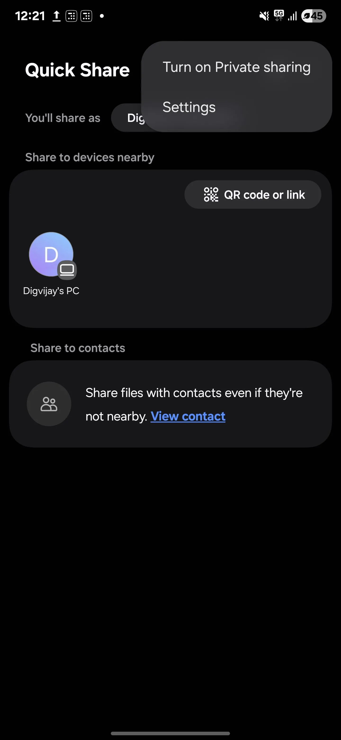 Hướng dẫn bật tính năng Private Sharing (Chia sẻ riêng tư) trên điện thoại Samsung