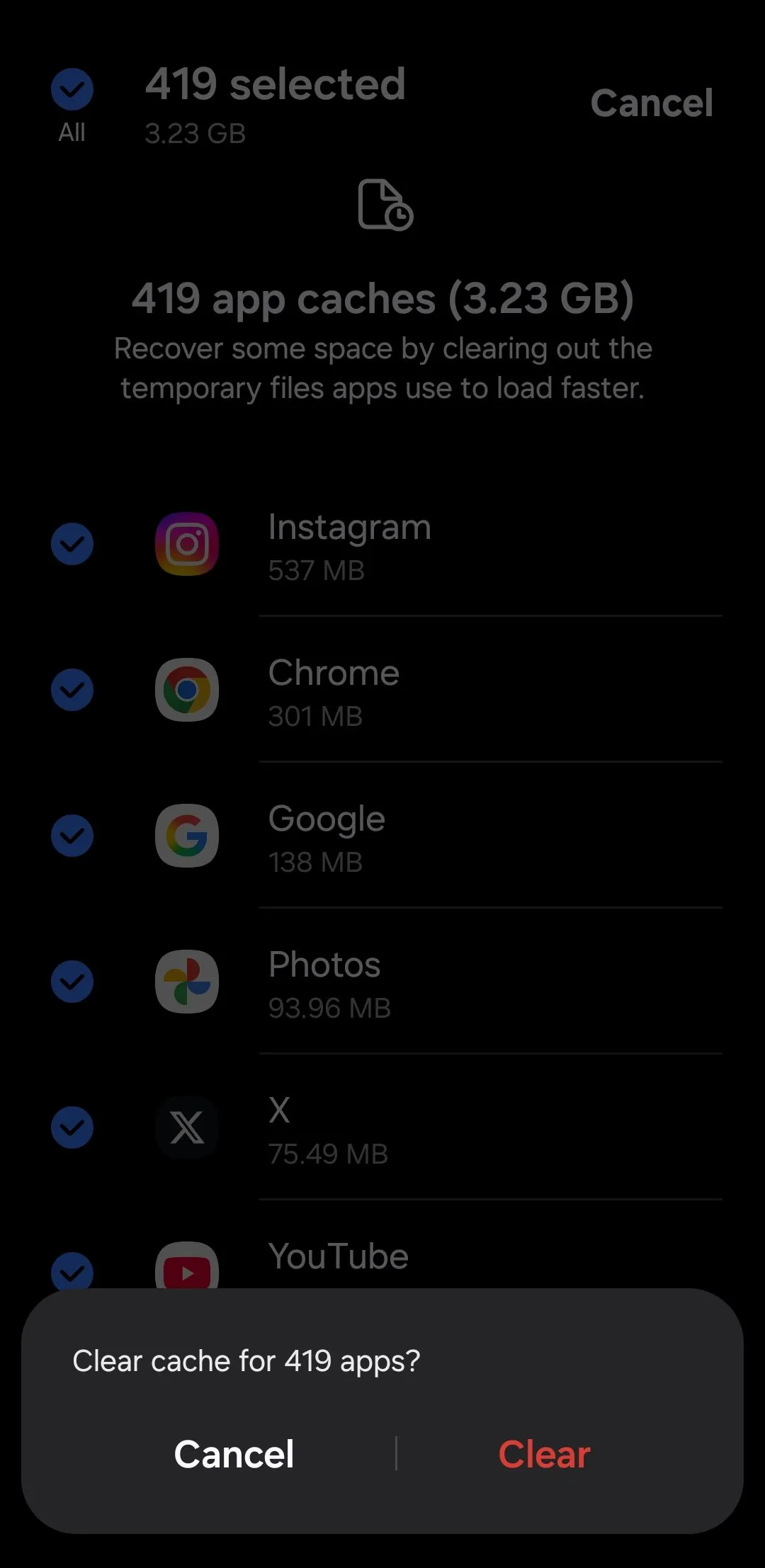 Hướng dẫn xóa bộ nhớ đệm ứng dụng trên điện thoại Samsung One UI