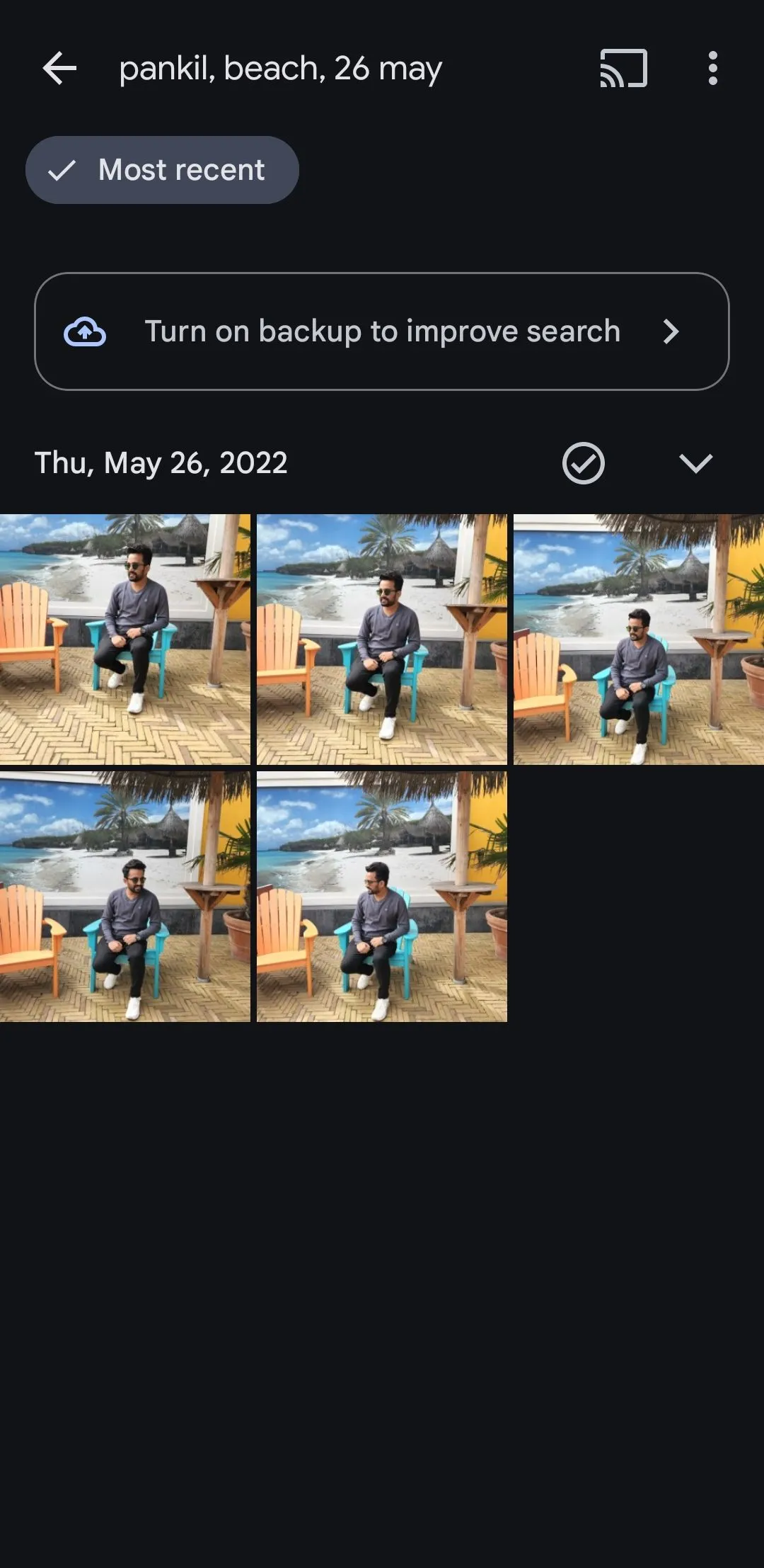 Kết hợp nhiều bộ lọc tìm kiếm trên Google Photos bao gồm đối tượng, năm và vị trí