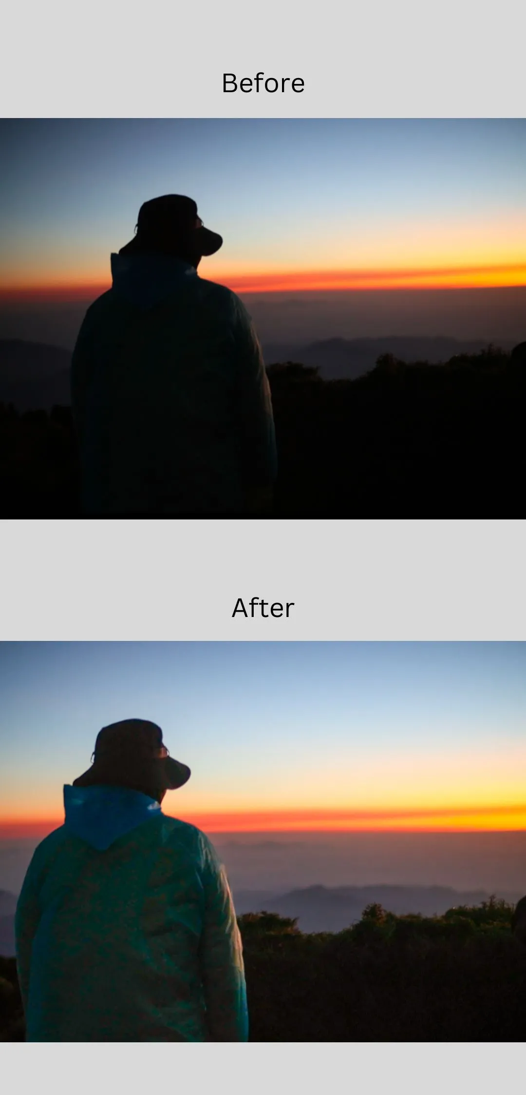Lightroom trước và sau khi chỉnh sửa