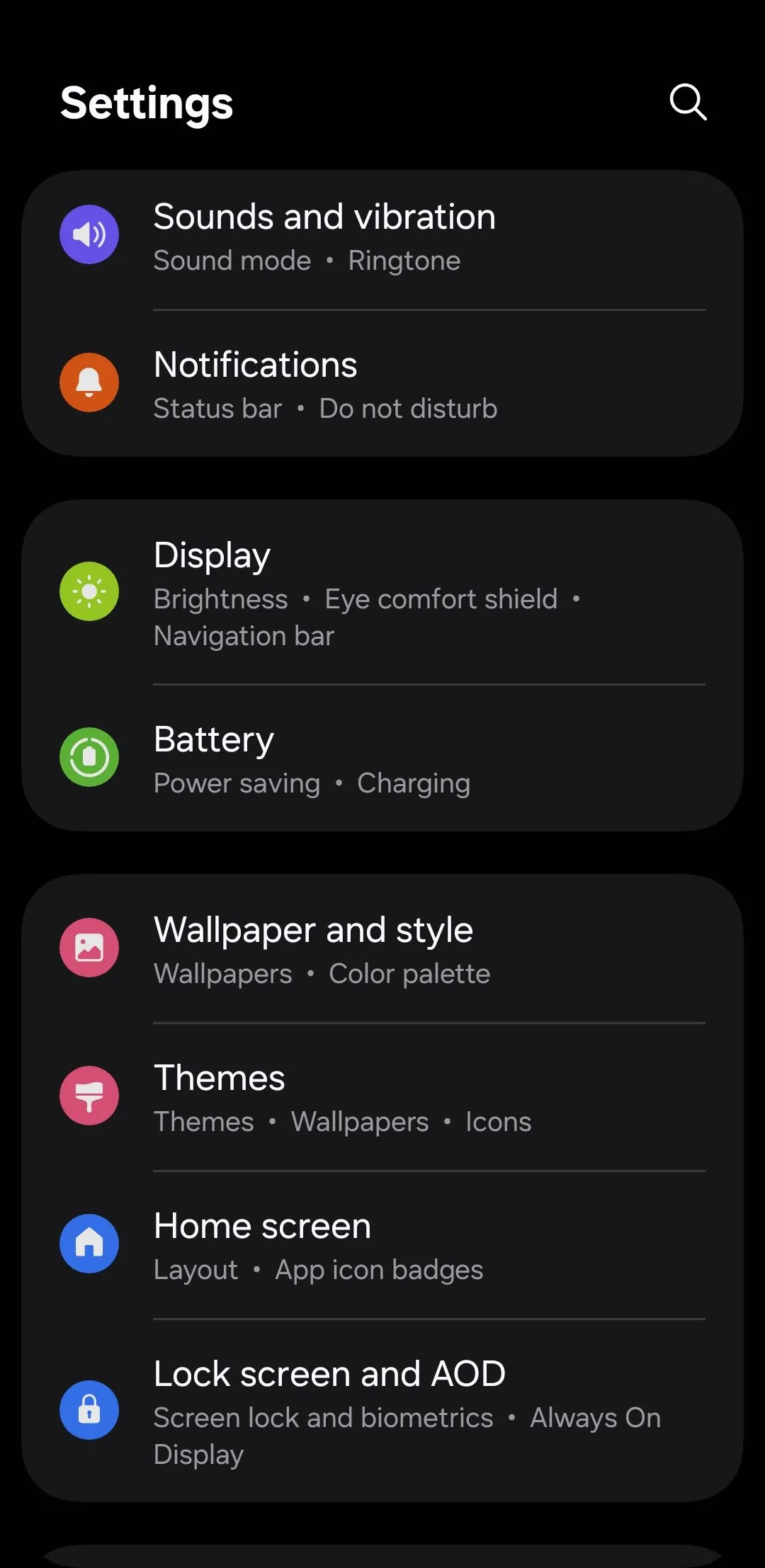Màn hình cài đặt pin trong One UI 7 trên điện thoại Samsung