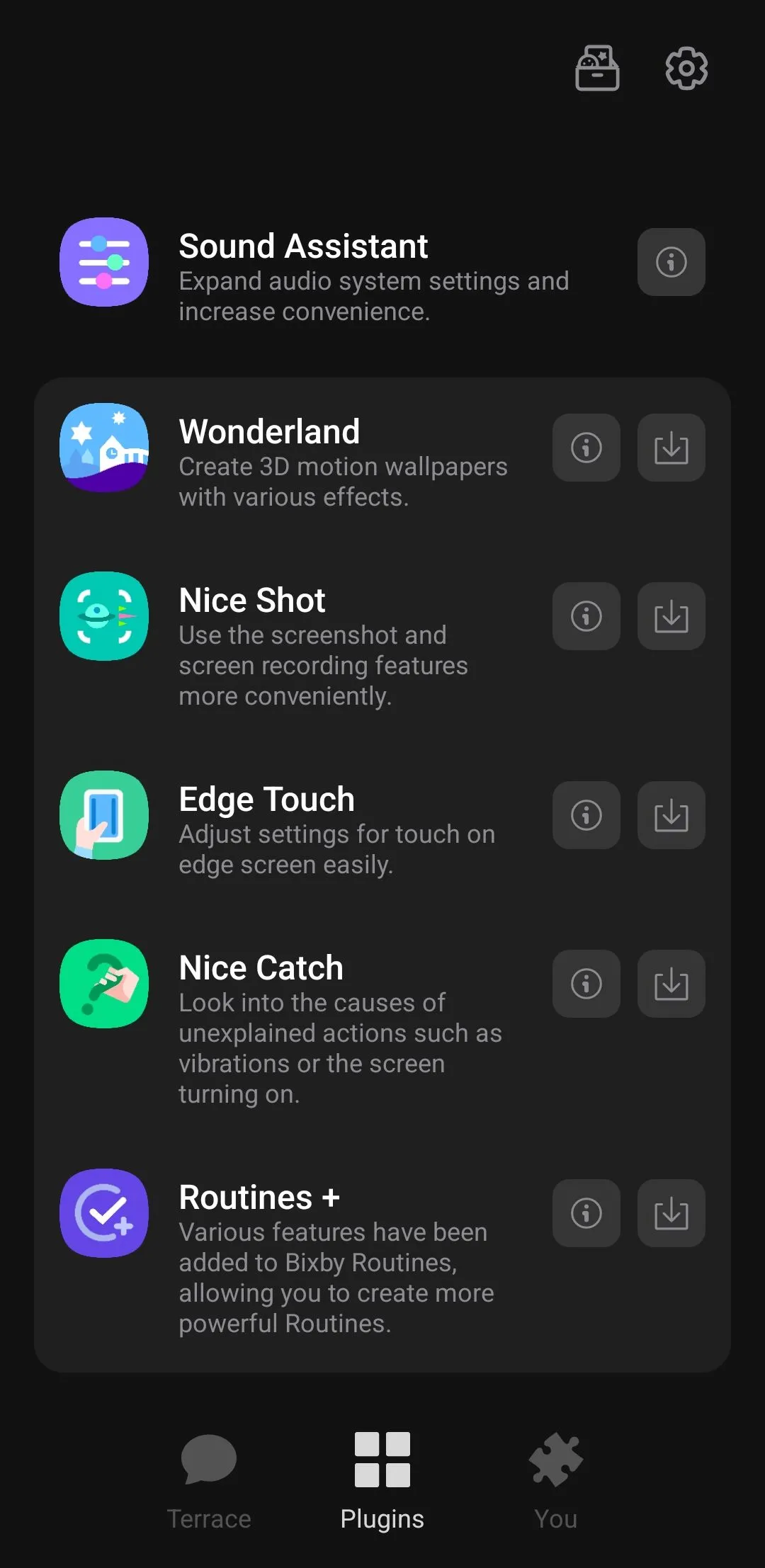 Màn hình ứng dụng Good Lock trên điện thoại Samsung Galaxy, nơi chứa module Sound Assistant để mở rộng tính năng âm thanh