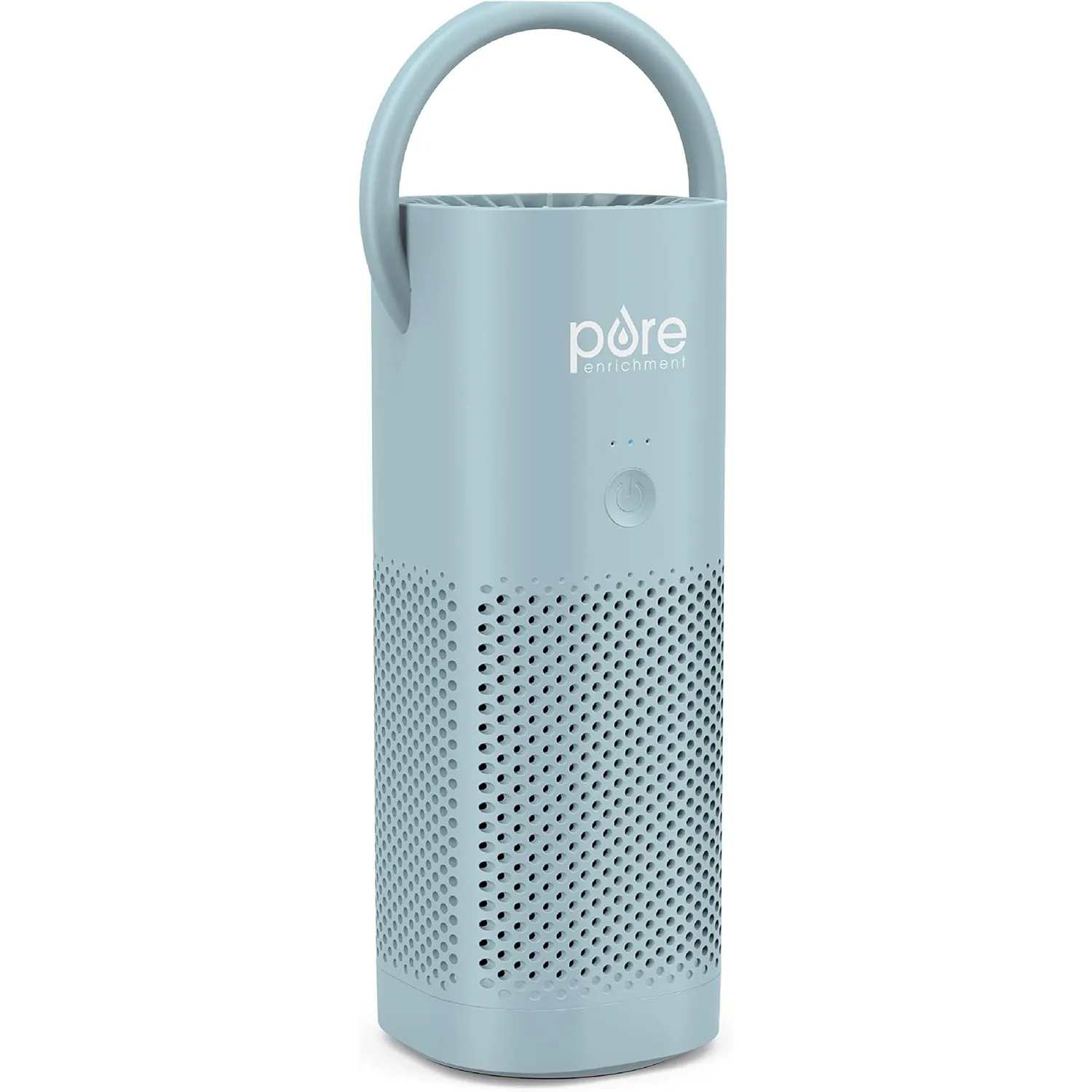 Máy lọc không khí mini Pure Enrichment PureZone đặt trên bàn, cấp nguồn qua cổng USB