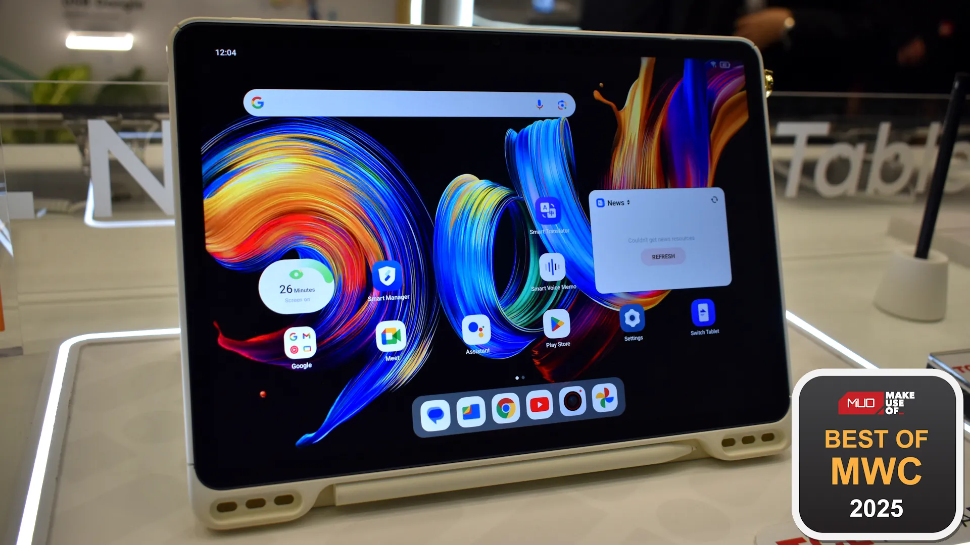 Máy tính bảng TCL Nxtpaper 11 Plus với màn hình thân thiện mắt tại triển lãm MWC 2025