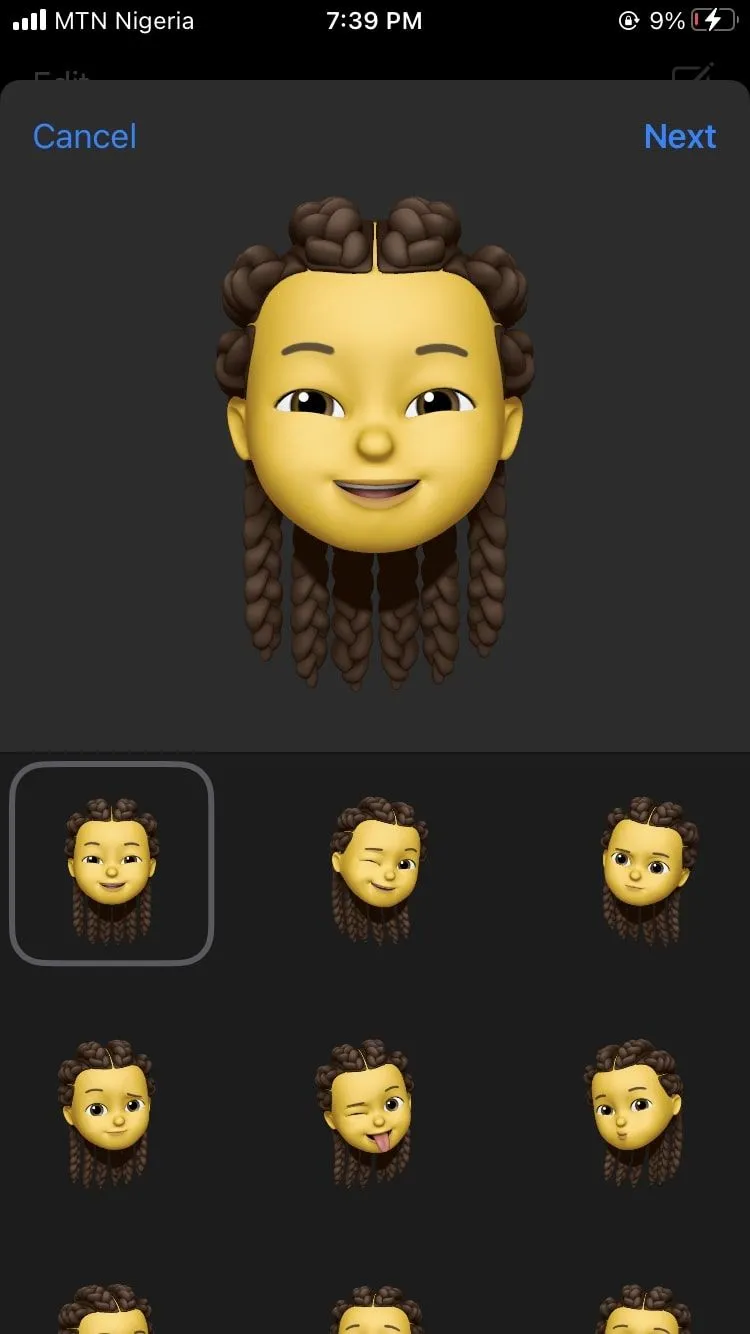 Memoji trên màn hình iPhone không có khả năng theo dõi khuôn mặt