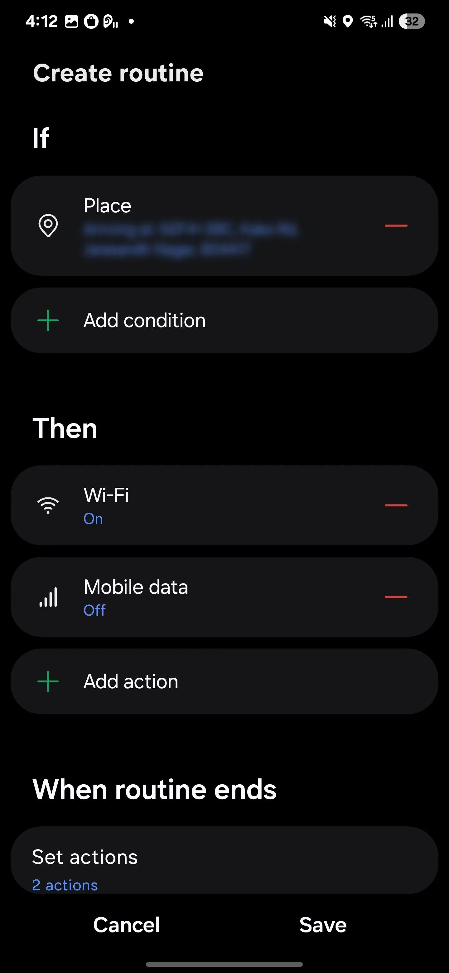 Quy trình tự động bật Wi-Fi trong Samsung Routines