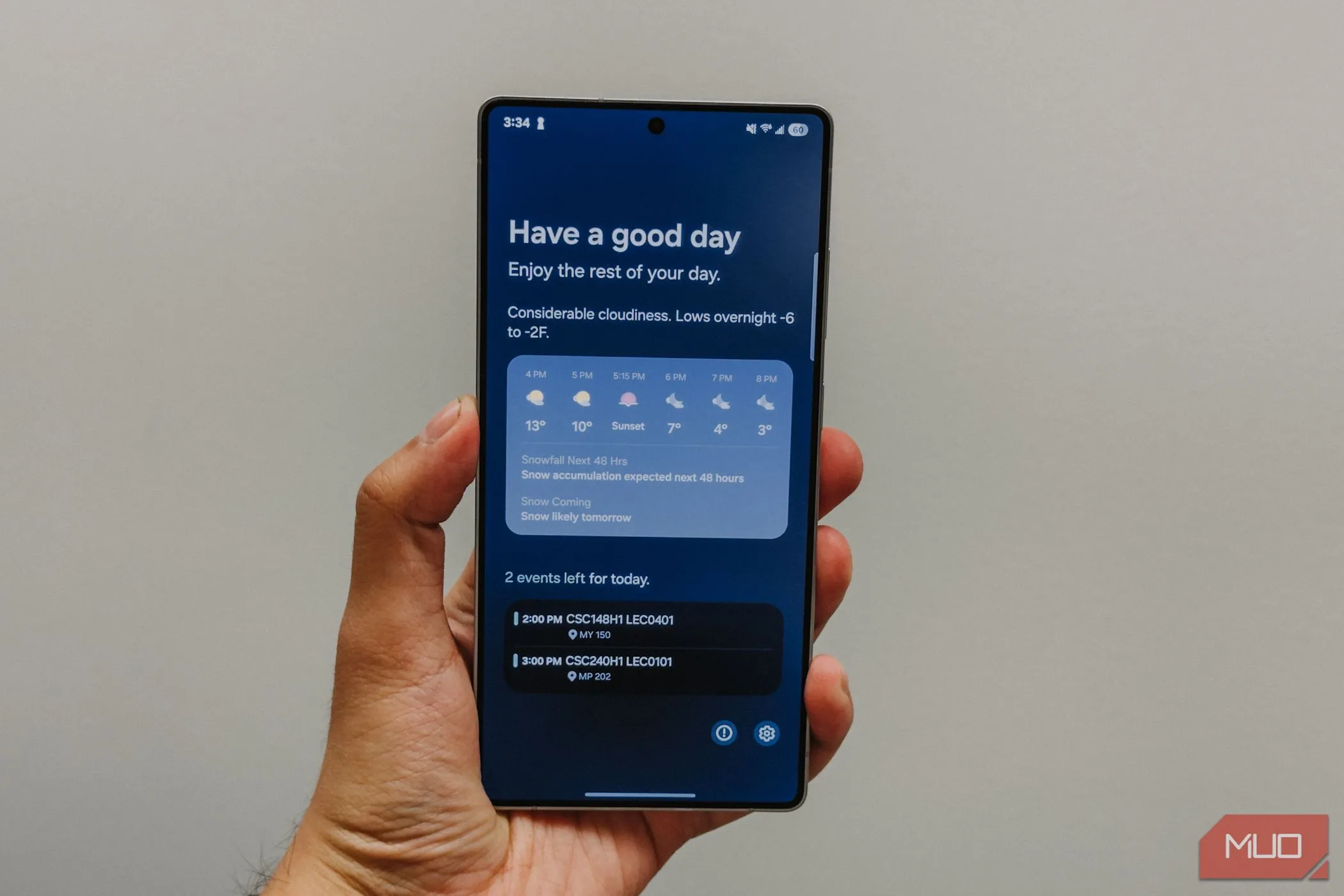 Samsung Galaxy S25 Ultra hiển thị Now Briefing