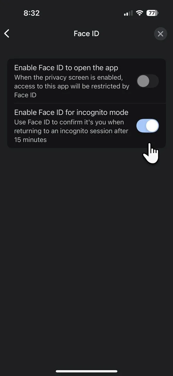 Sử dụng Face ID để bảo mật ứng dụng Google của bạn trên iPhone
