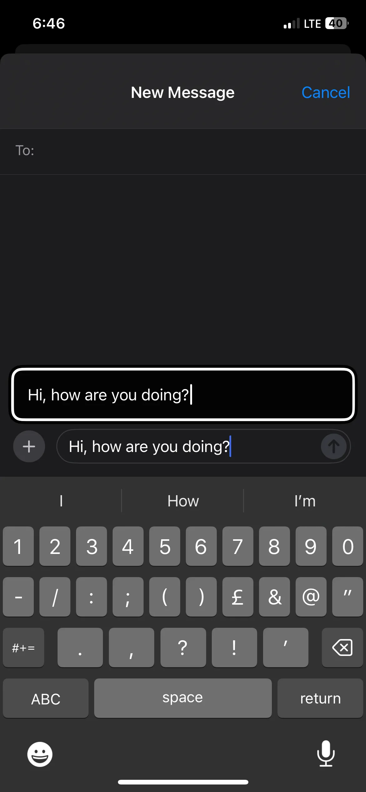 Sử dụng tính năng Gõ nổi trên iPhone.